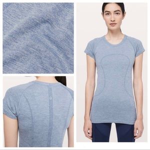 Lululemon Swiftly Short Sleeve Metallic top size 8